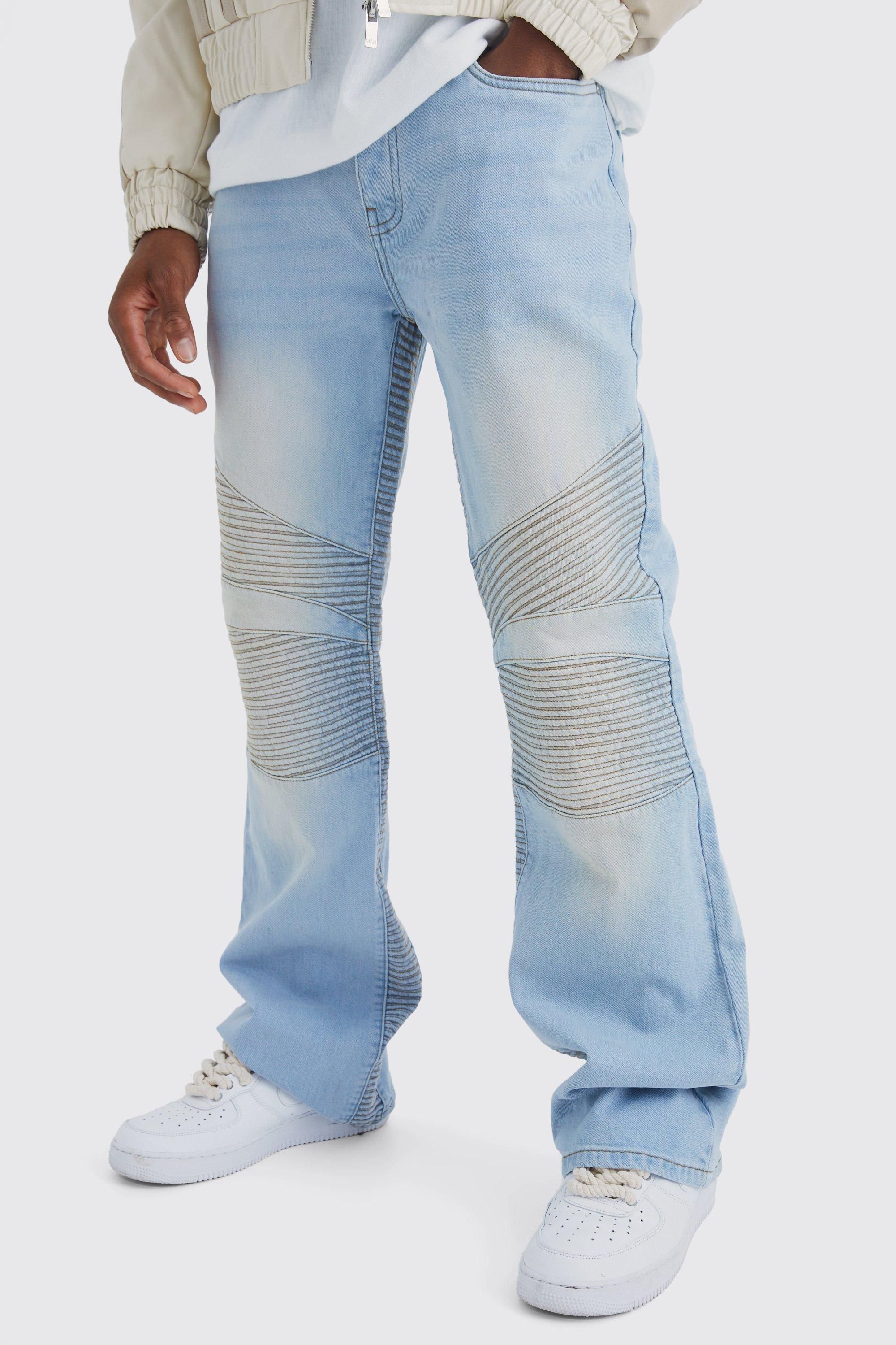 Green biker jeans on sale mens